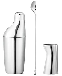 Georg Jensen Sky Cocktail Set - Shaker, Stirring Spoon and Jigger, 3 Piece