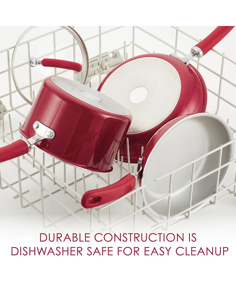 Rachael Ray Create Delicious Aluminum Nonstick Covered 9.5" Deep Skillet