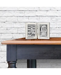 Metal Double Picture Frame with Inner Beading
