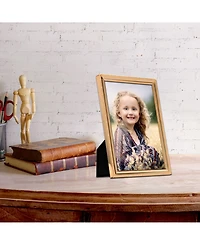 Polished Metal Picture Frame - Bead Border Design, 5" x 7"