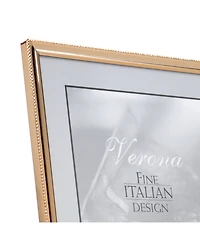 Polished Metal Picture Frame - Bead Border Design, 8" x 10"
