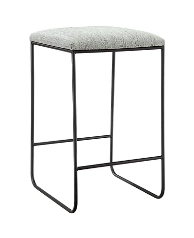 Martha Stewart Hastings 25.5"H Modern Metal Counter Stool with Footrest and Cushioned Seat