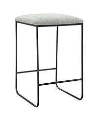 Martha Stewart Hastings 25.5"H Modern Metal Counter Stool with Footrest and Cushioned Seat