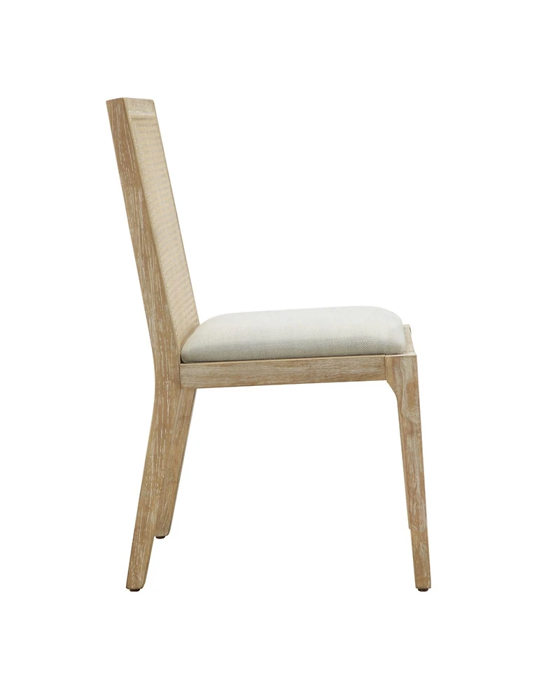 Madison Park Canteberry Farmhouse Solid Wood Cane-inset Dining Chair with Cushioned Seat, Set of 2