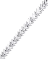 Diamond Accent Chevron Gold Plate Bracelet