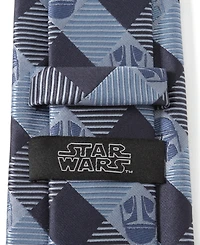 Star Wars Mando Helmet Check Men's Tie