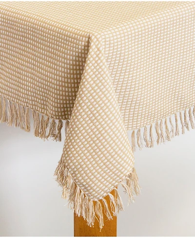 Lintex Homespun Ecru 100% Cotton Tablecloth 60"X102"