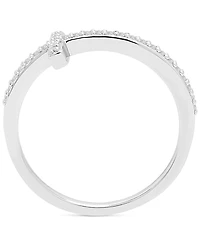 Wrapped Diamond East-West Cross Ring (1/8 ct. t.w.) 14k White or Yellow Gold, Created for Macy's
