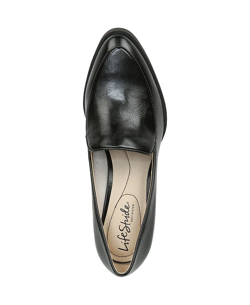 LifeStride Women's Devyn Slip On Block Heel Loafers