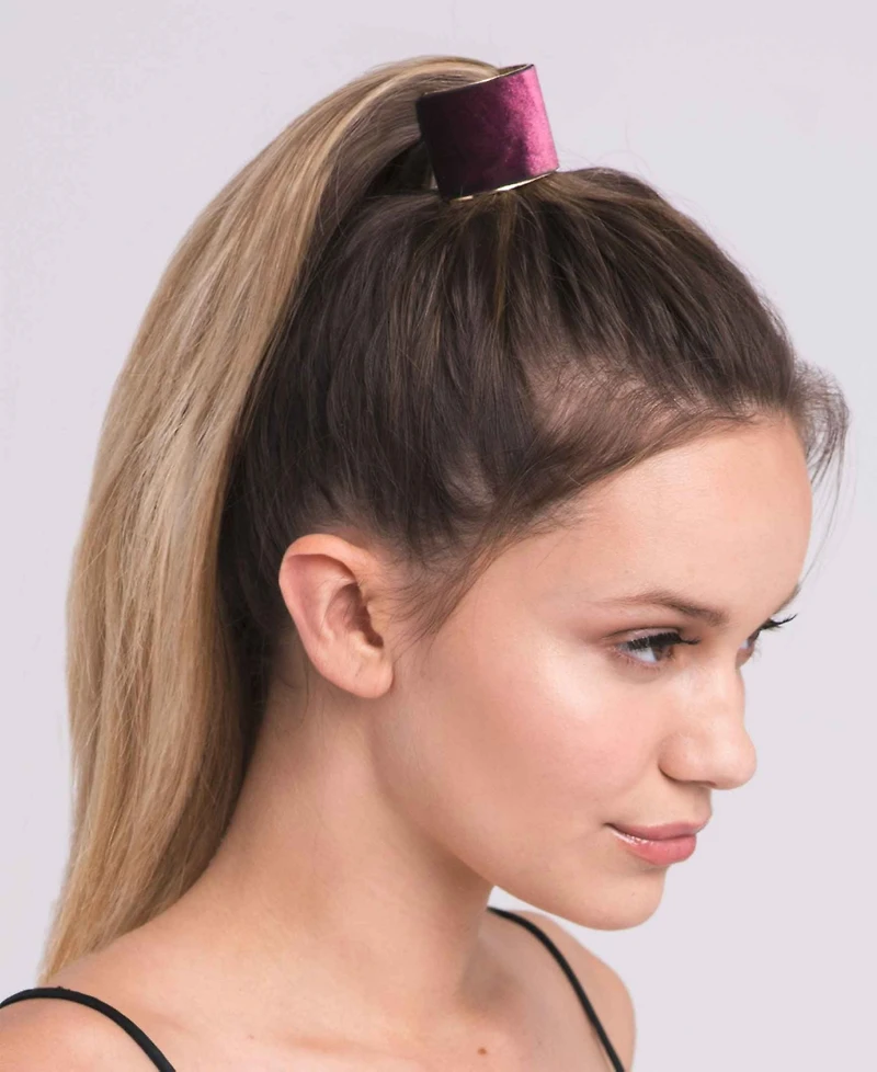 Soho Style Velvet Coated Ponytail Cuff, Set of 2