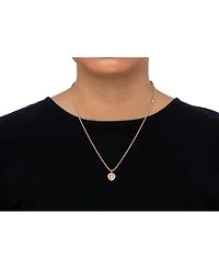 Citrine (5/8 ct. t.w.) & White Topaz (1/4 ct. t.w.) Heart Pendant Necklace in 14k Gold-Plated Sterling Silver, 17" + 1" extender (Also in Citrine)