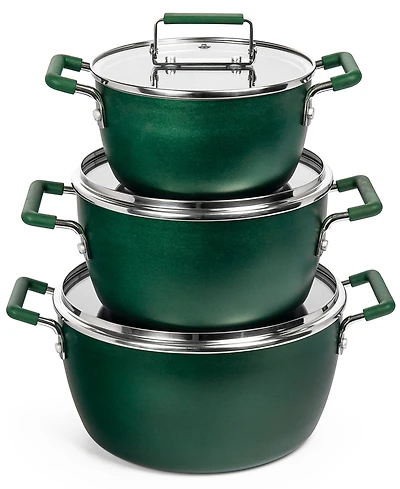 6-Piece Nonstick Nesting Stock Pots Set