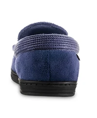 Isotoner Signature Men's Microterry and Waffle Travis Moccasin Slippers