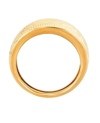 Polished Diamond Cut Dome Ring 10K Yellow Gold
