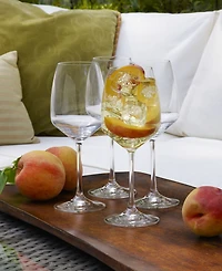 Mikasa Melody White Wine Glass Set of 4, 15 oz