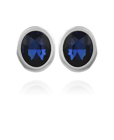 T Tahari Women's Oval Crystal Stud Earring