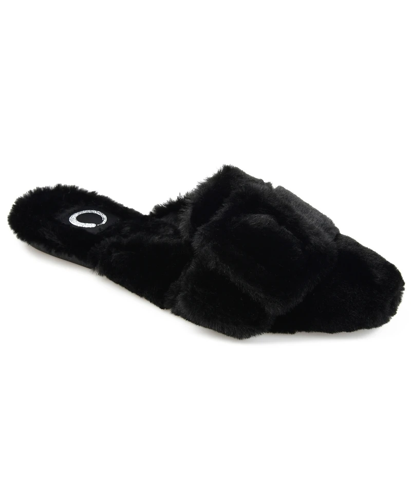 Journee Collection Women's Faux Fur Eara Slipper