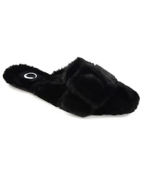 Journee Collection Women's Faux Fur Eara Slipper