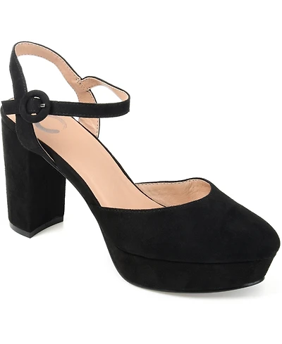 Journee Collection Women's Roslynn Platform Block Heel Dress Pumps