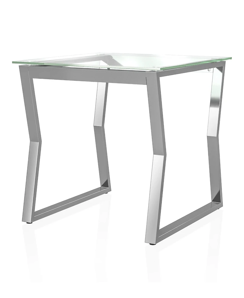 Furniture of America Meiland Glass Top End Table