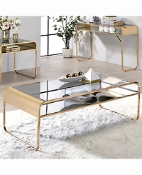 Furniture of America Kiruna Glass Top Coffee Table