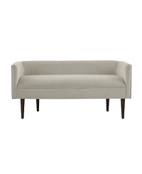 Madison Park Farrah 49"W Velvet Upholstered Accent Bench with Low Back and Sides