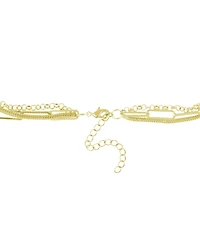 And Now This Triple Row 16" Chain Necklace Silver Plate or Gold