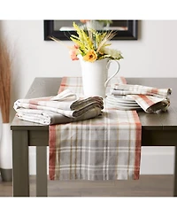 Design Imports Thanksgiving Cozy Picnic, Plaid Tablecloth, 52" x 52"
