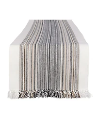 Design Imports Striped Fringed Table Runner