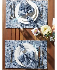 Design Imports Paisley Print Outdoor Placemat, Set of 6