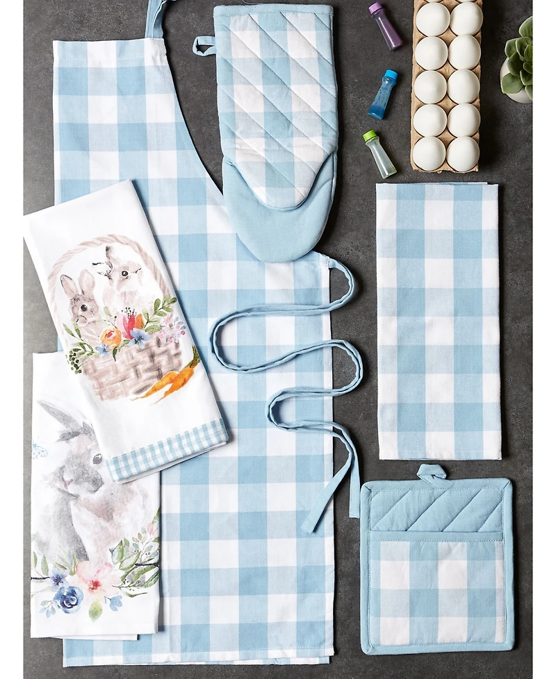 Design Imports Buffalo Check Kitchen Textiles, 9" x 8", Set of 2