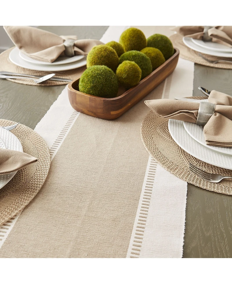 Design Imports Dobby Stripe Table Runner, 13" x 108"