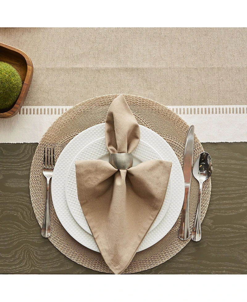 Design Imports Dobby Stripe Table Runner