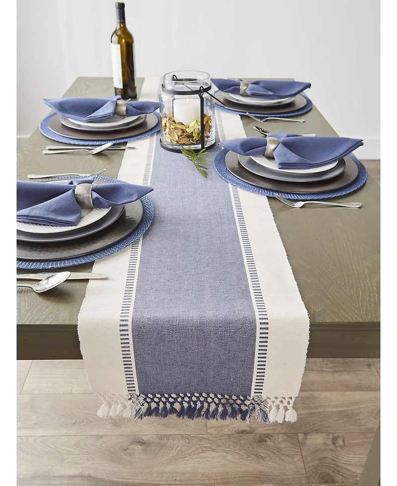 Design Imports Dobby Stripe Table Runner