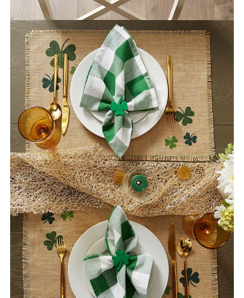 Design Imports Shamrock Jute Placemat, Set of 6