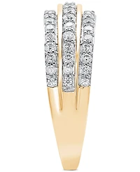 Diamond Multirow Statement Ring (3/4 ct. t.w.) 10k Gold