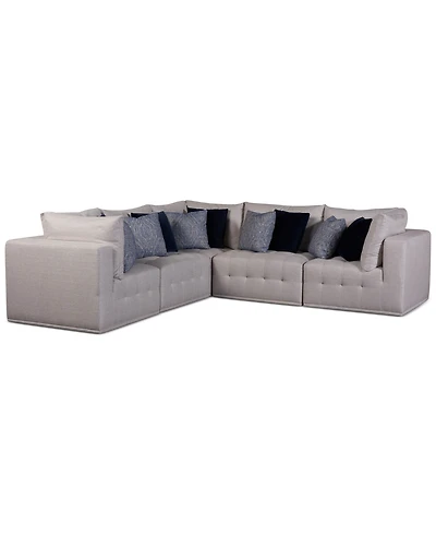 Closeout! Modern -Pc. Fabric Modular Sectional
