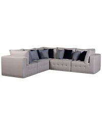 Closeout! Modern -Pc. Fabric Modular Sectional