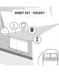 Intelligent Design Side Storage Pockets Microfiber 4-Pc. Sheet Set