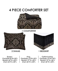 J Queen New York Windham 4-Pc. Comforter Set, California King