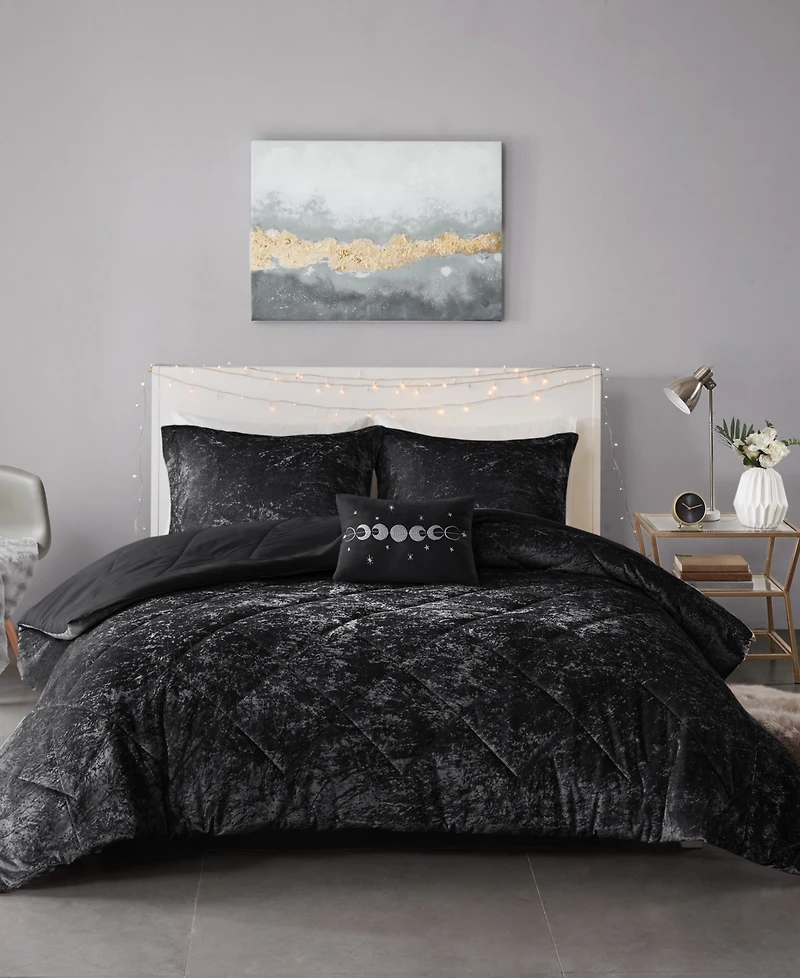 Intelligent Design Felicia Velvet 4-Pc. Comforter Set, Full/Queen