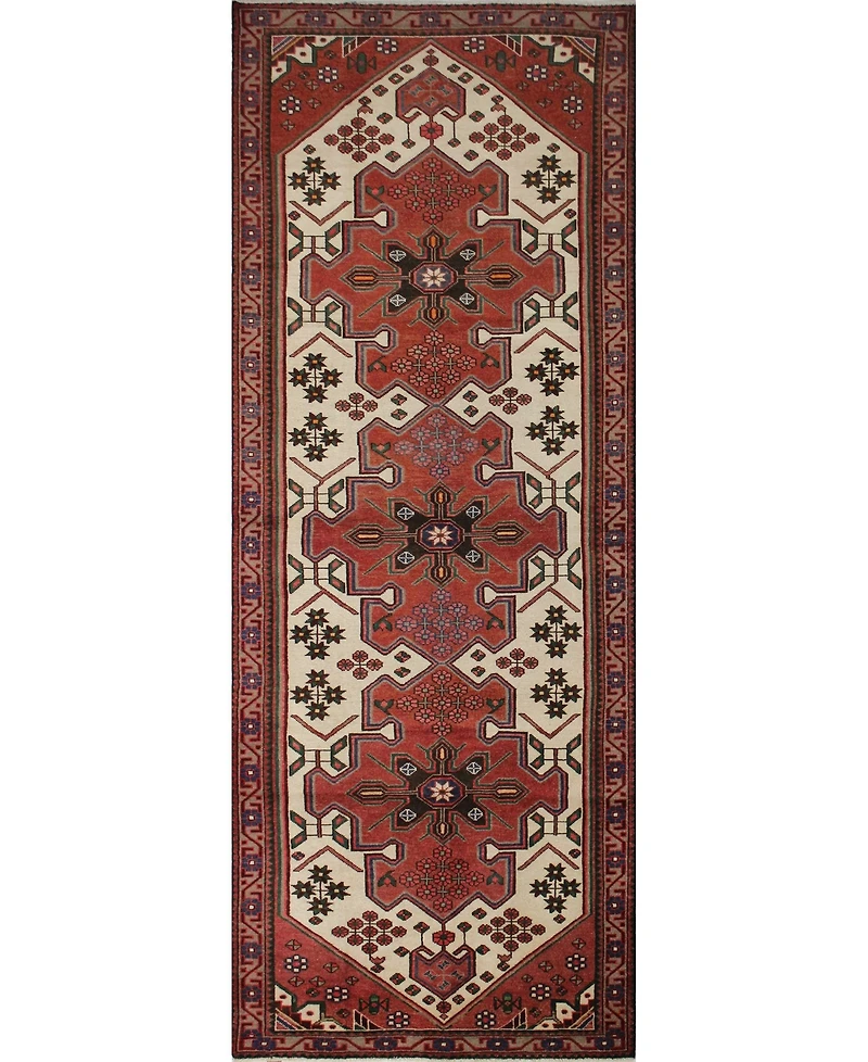 Bashian One of a Kind Hamadan 3'8" x 10'1" Runner Area Rug