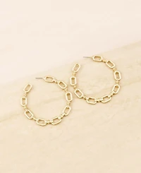 Ettika Chain Link Round Hoops