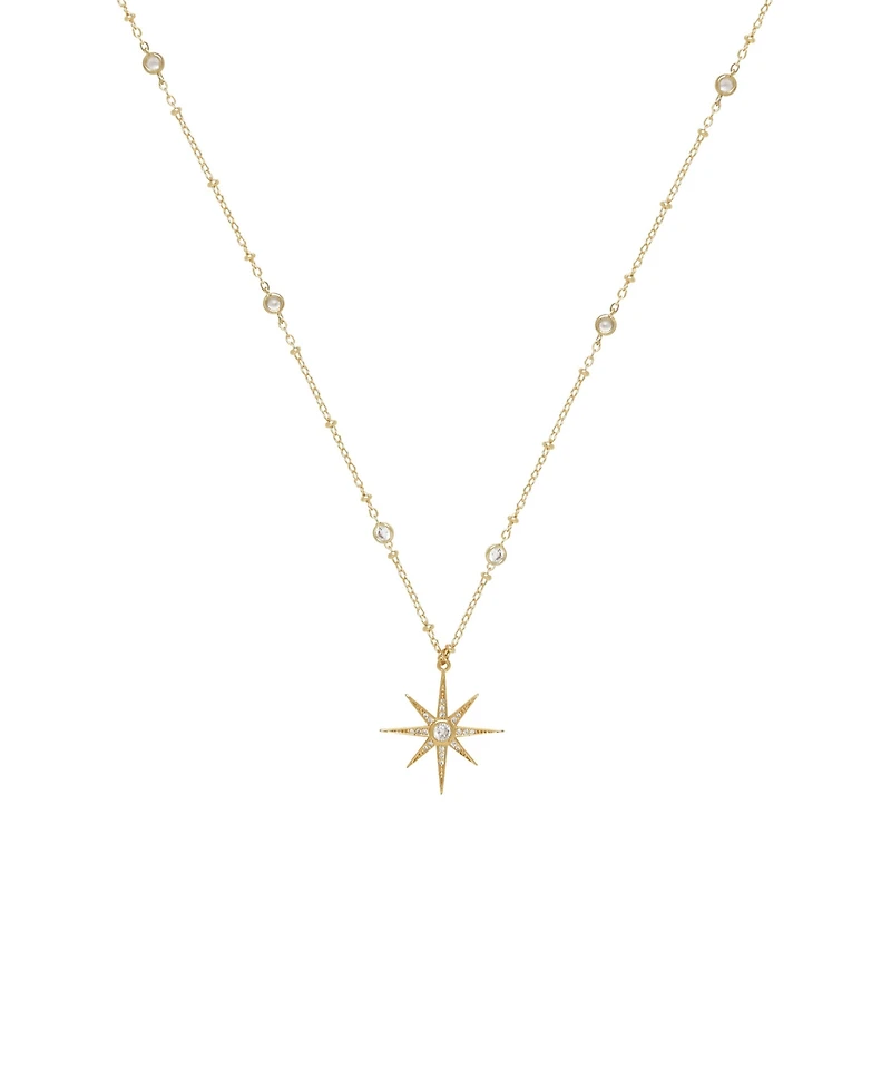 Ettika Crystal Chain Star Necklace