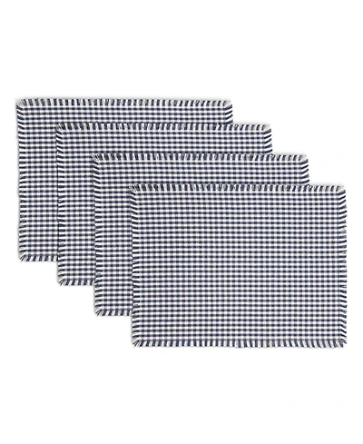 Town & Country Living Gingham Fringe Placemat Set 4-Pack 13"x18"