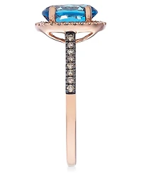 Le Vian Amethyst (1-3/8 ct. t.w.) & Diamond (1/4 t.w) Ring 14k Rose Gold (Also Citrine, Deep Sea Blue Topaz, Green Quartz, Peridot, Opal S