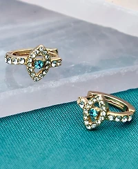 lonna & lilly Gold-Tone Evil Eye Huggie Hoop Earrings