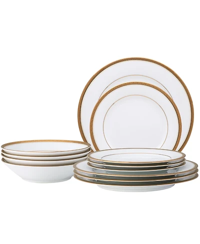 Noritake Charlotta Platinum 12 Piece Set, Service for 4