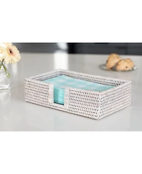 Artifacts Trading Company Artifacts Rattan Guest Towel - Rectangular Napkin Holder with Cutout