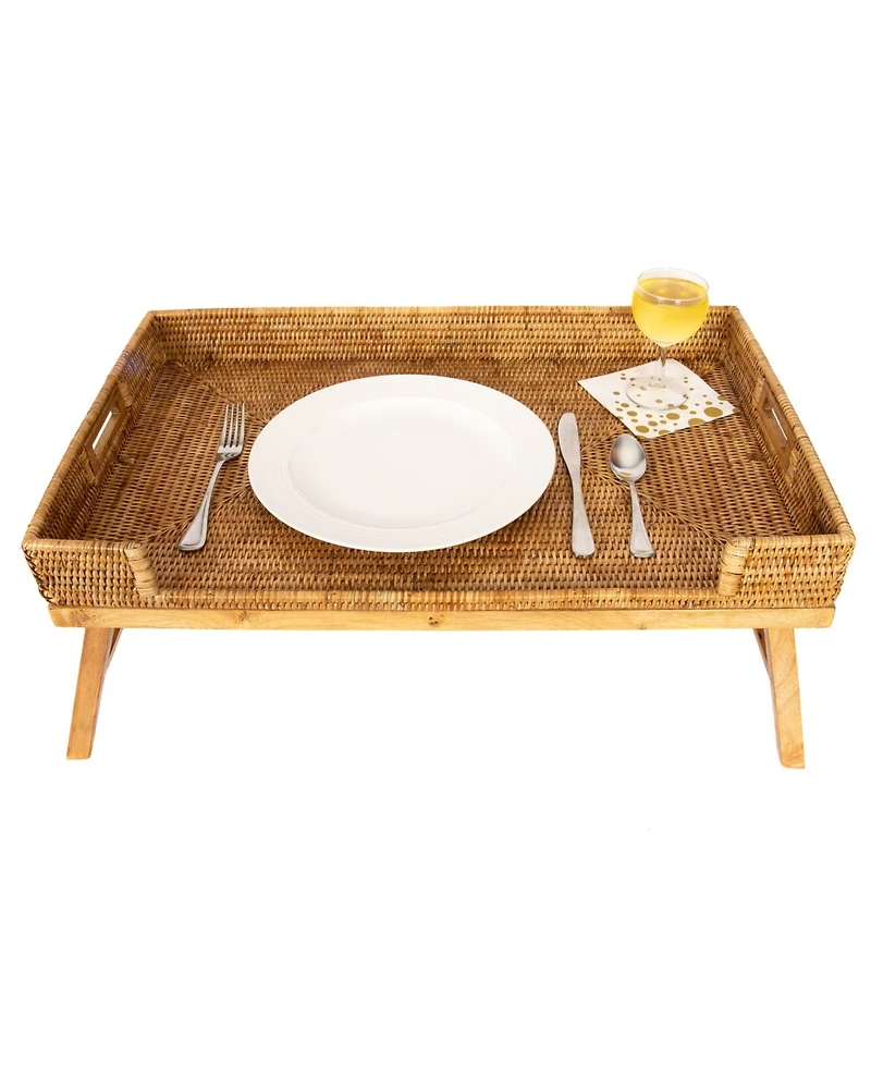 Artifacts Trading Company Rattan Breakfast Tray/Table